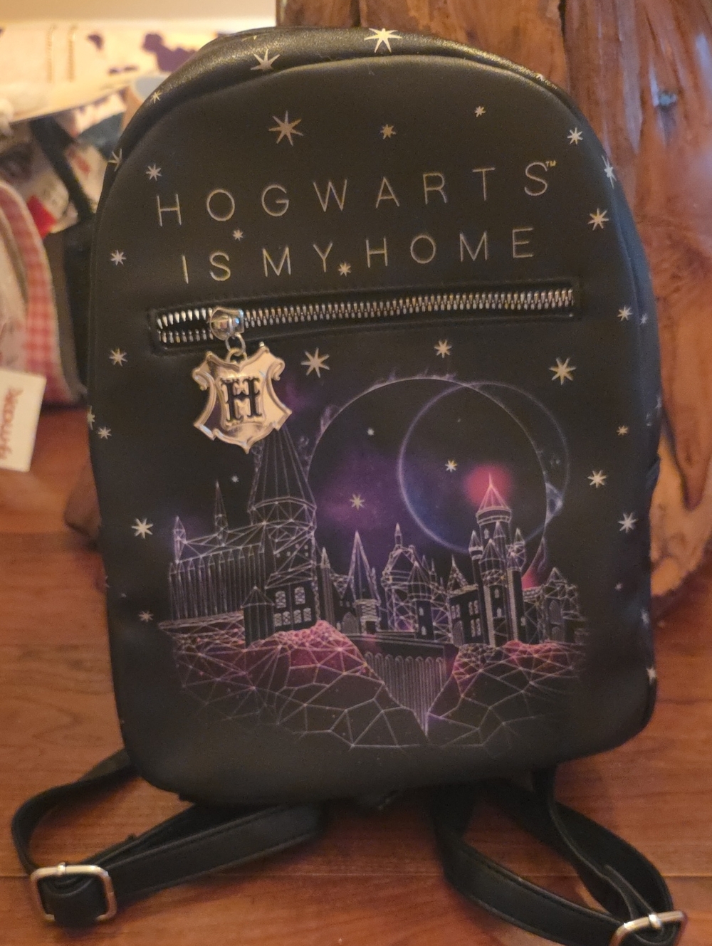 Black Hogwarts Is My Home Mini Backpack
